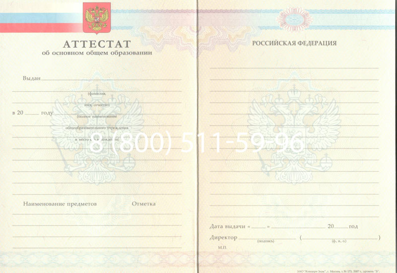 Купить Аттестат за 9 класс 2007-2010 годов в Тюмени Купить Аттестат за 9 класс 2007-2010 годов в Тюмени
